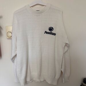 American Connection Men's Sweater Large 100% Cotton White  Penn state Logo